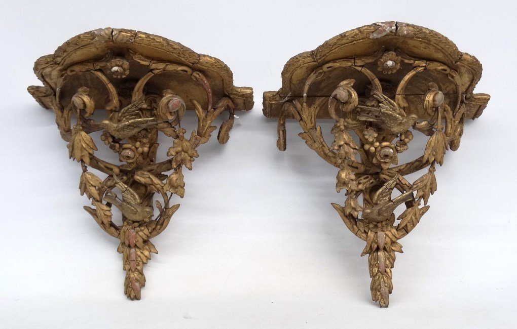 Pair Early Continental Wall Sconces (1 of 5)