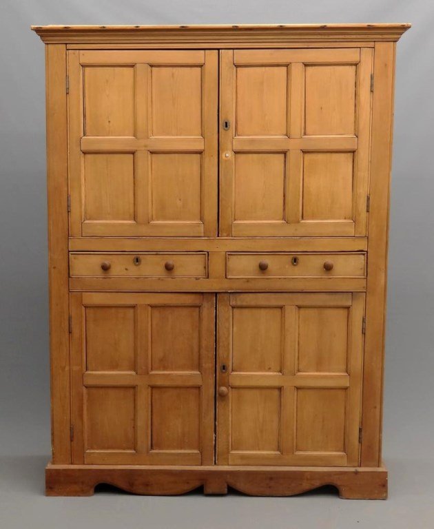 Scrubbed Pine Wall Cupboard (1 of 8)