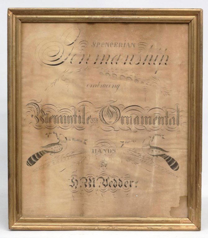 19th c. Penmanship Drawing (1 of 6)