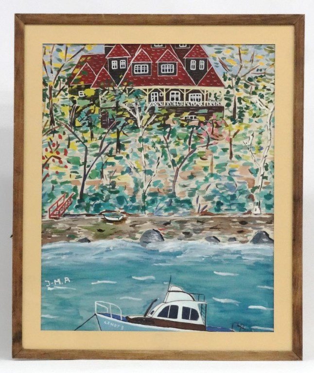 Jean Marie Aubert, Canadian Harbor Scene (1 of 5)