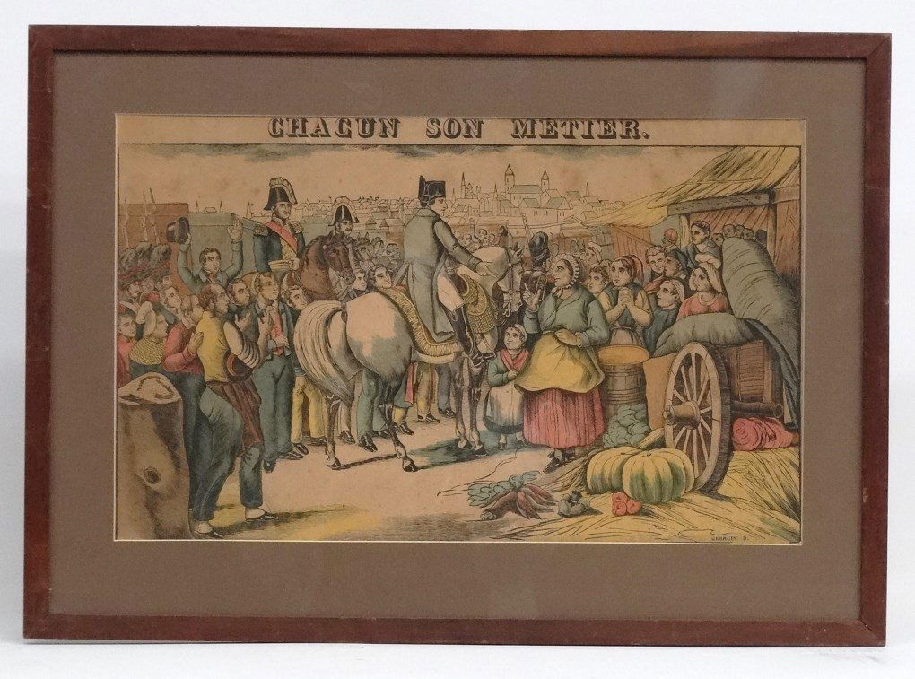 19th c. Print "CHACUN SON METTIER" (1 of 8)