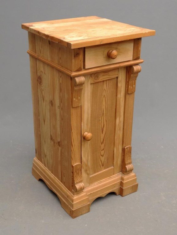 Scubbed Pine Half Commode (1 of 4)