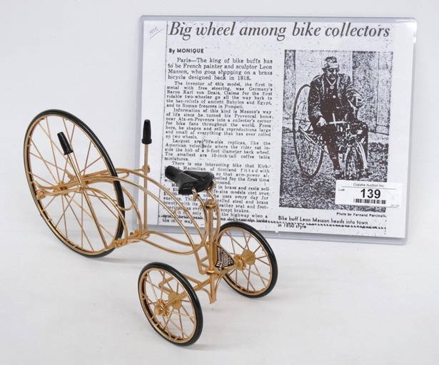 Bicycle Collectors Old Bicycle With Big Wheel Big Wheel Bike