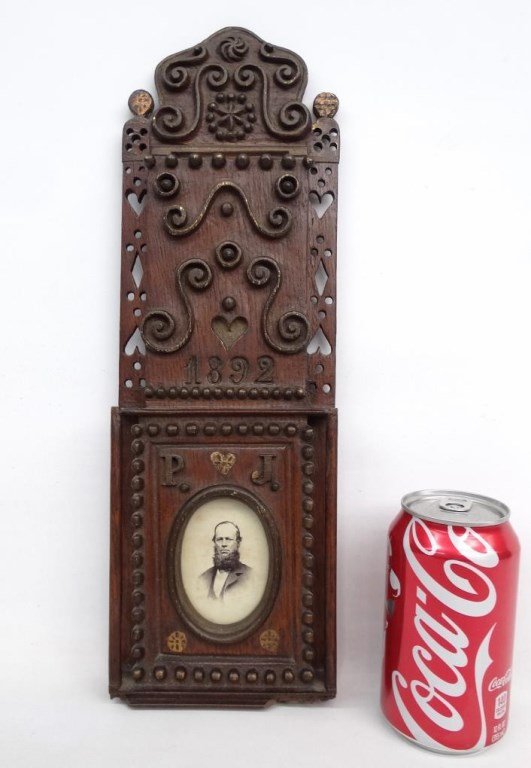 19th c. Folk Art Carved Frame (1 of 8)