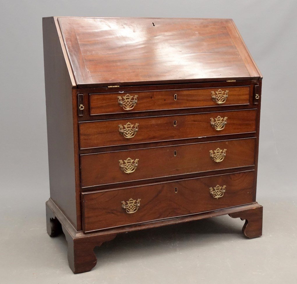 19th c. English Mahogany Slant Lid Desk (1 of 10)
