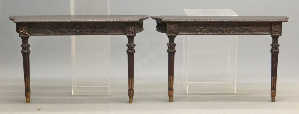 Pair of 19th c. English Console Tables (1 of 9)