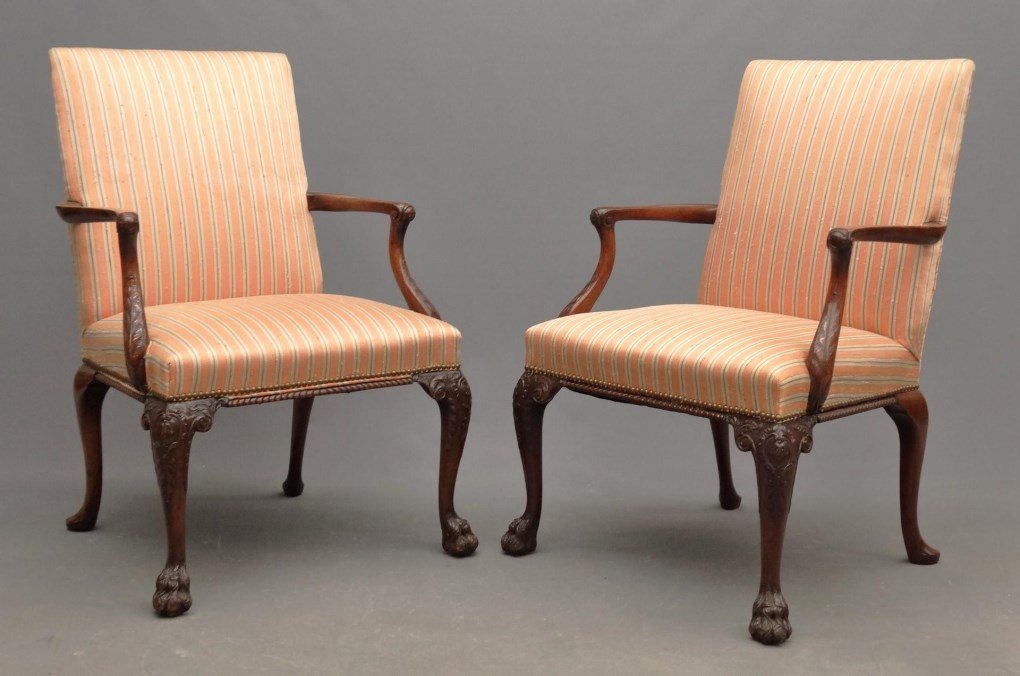Pair of Library Chairs (1 of 7)
