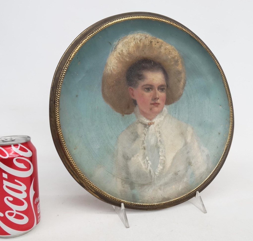 19th c. Hand Painted Chimney Plate (1 of 5)