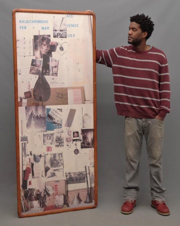 Robert Rauschenberg (1903-1986): Robert Rauschenberg (New York/Florida 1903-1986), offset lithograph print, "Ace Gallery-Venice-California 1977-1978". 77" x 32".