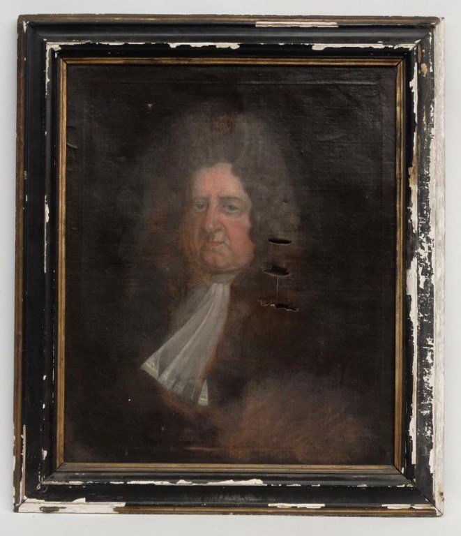 British School, Portrait Of A Gentleman: 18th c. British School, portrait of a gentleman, oil on canvas, as found condition. Work 29 1/2" x 24".
