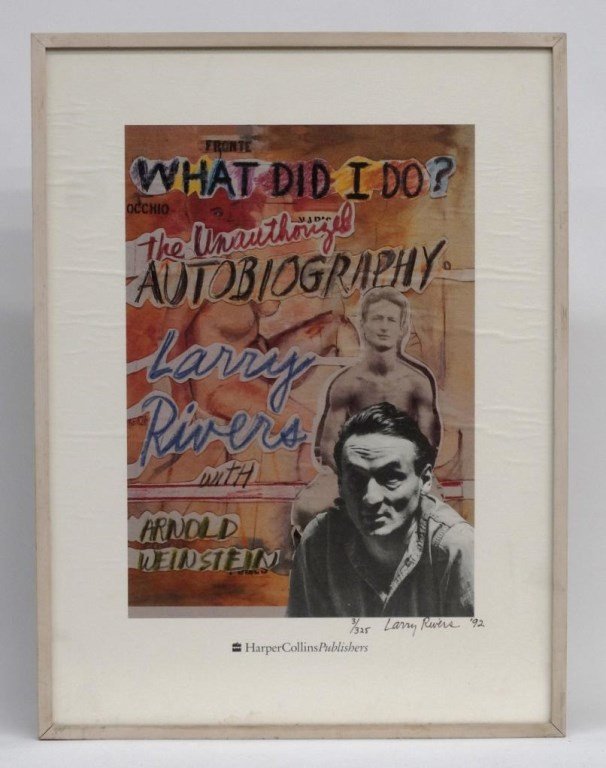 Larry Rivers (N.Y. 1923-2002): Larry Rivers (N.Y. 1923-2002), lithograph, signed and numbered. Sight 23 1/2" x 17 1/2". Info verso.