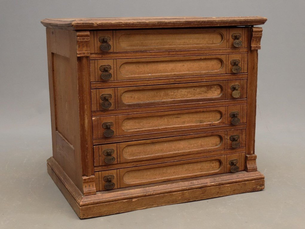 19th c. Oak Sewing Cabinet (1 of 6)