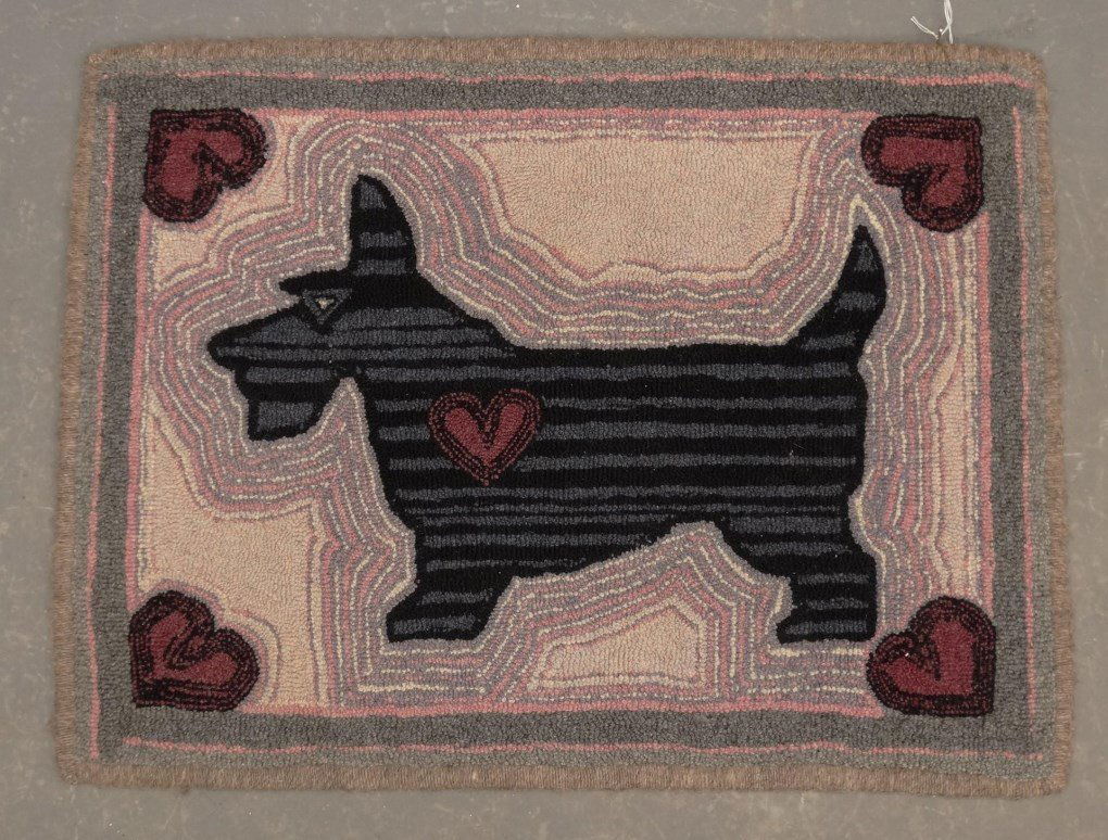 Scotty Dog Hooked Rug (1 of 4)