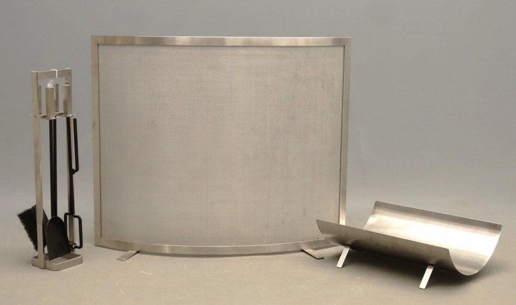 Sagi Stainless Steel Fireplace Set (1 of 4)