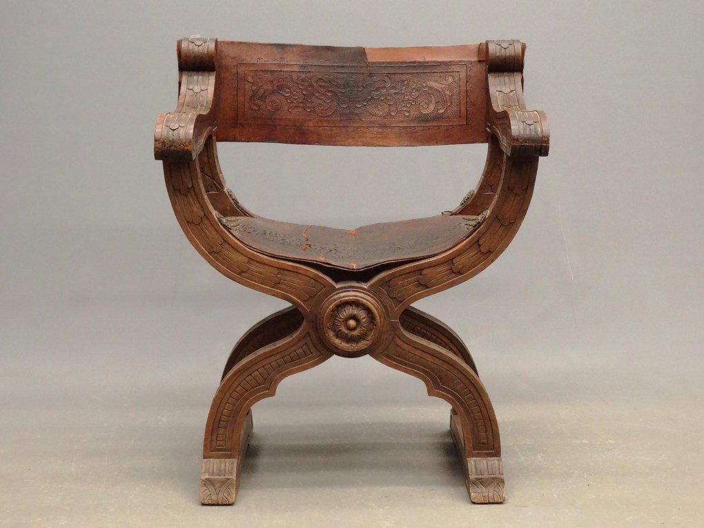 19th c. Savonarola Chair (1 of 9)