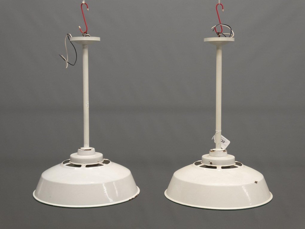 Pair Tin Drop Shades (1 of 3)