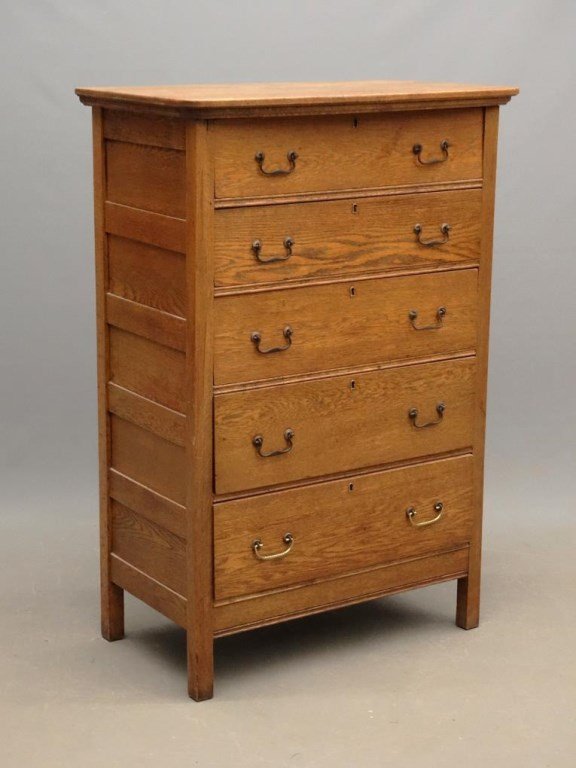 Victorian Oak Chest Of Drawers (1 of 4)