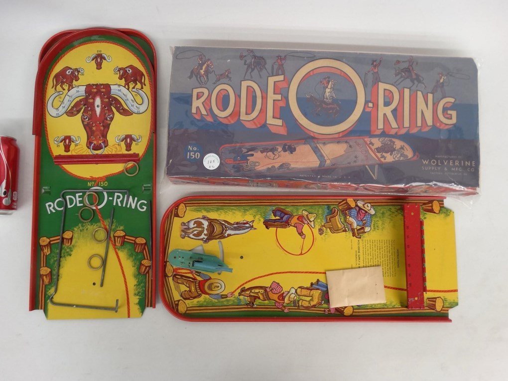 Tin Lithograph "Rodeo-Ring" Game (1 of 6)
