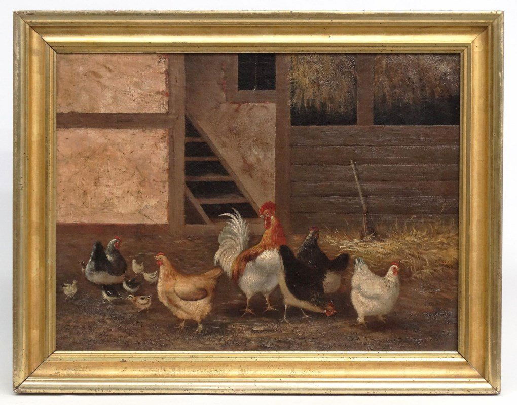 American School, Chickens In Barn Yard (1 of 5)