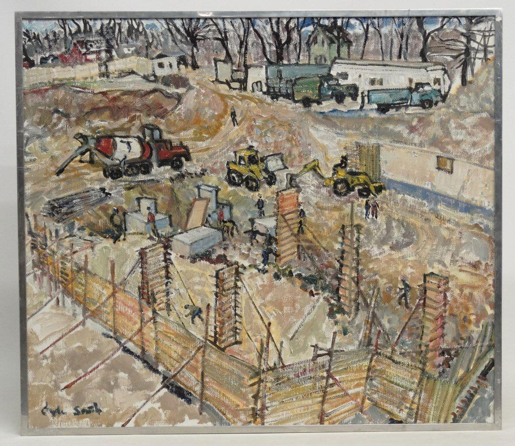 American School, Signed Illegibly...Smith (1 of 5)