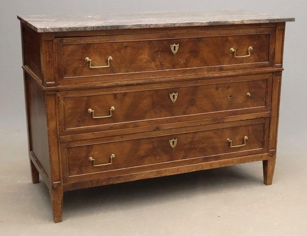 French Marble Top Chest Of Drawers (1 of 8)
