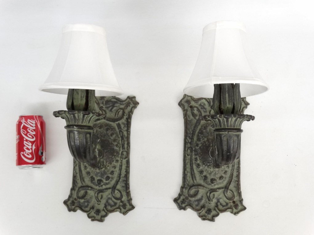 Pair Of Cast Iron Wall Sconces (1 of 7)