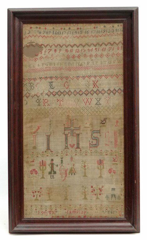 19th c. Sampler (1 of 6)