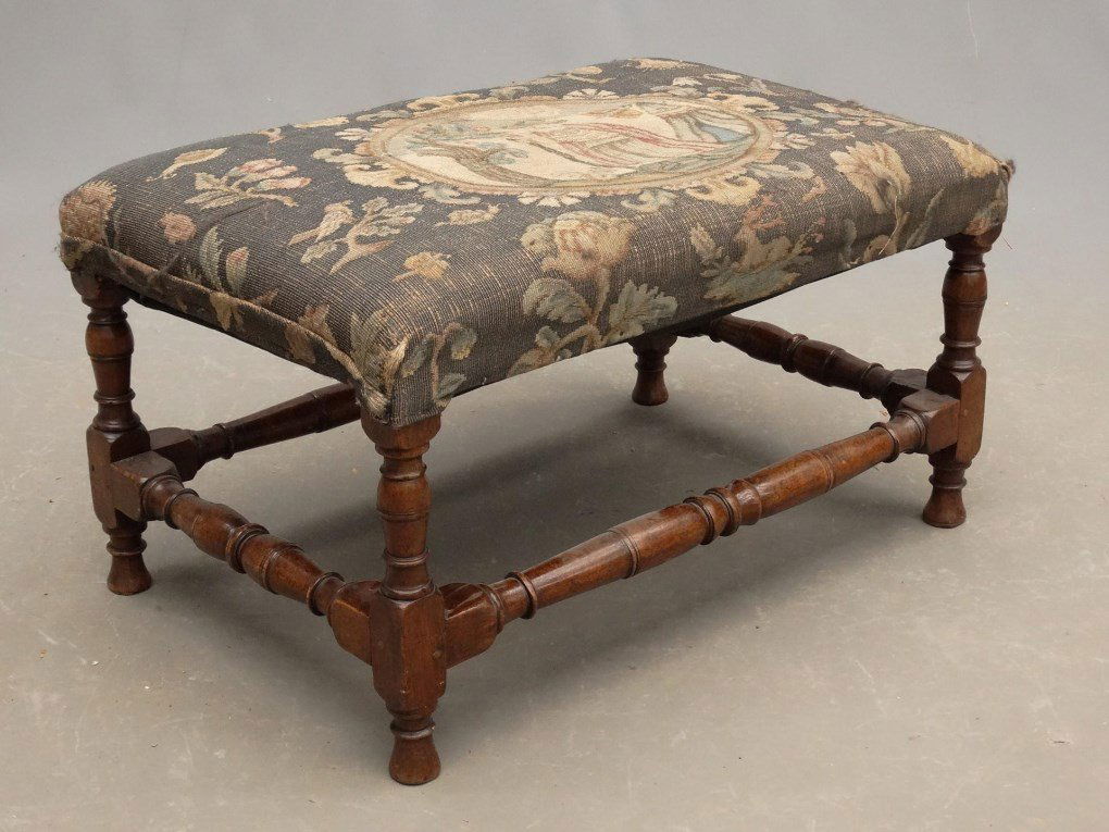 Needlepoint Foot Stool (1 of 4)