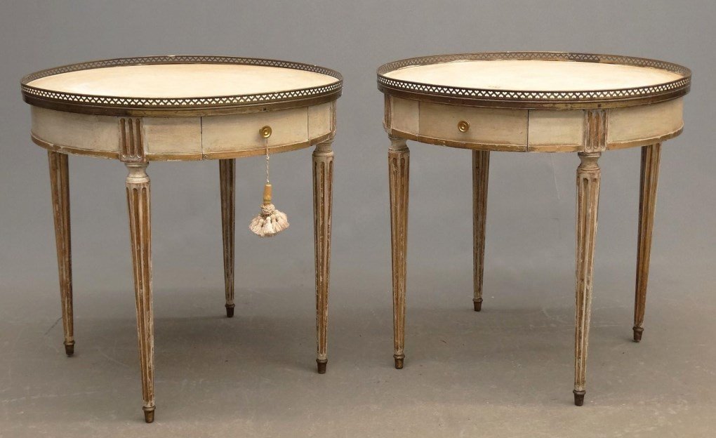 Pair French Style Lamp Tables (1 of 6)