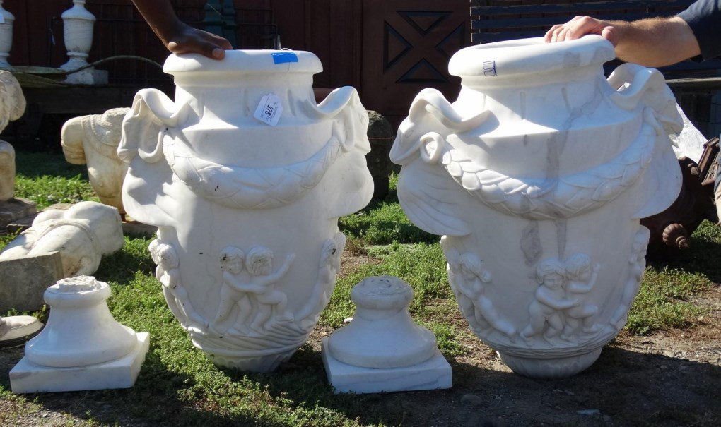Pair Marble Urns (1 of 5)