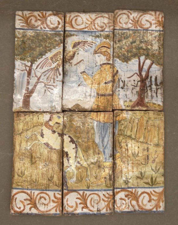 19th c. Tin Glazed Tiles (1 of 4)