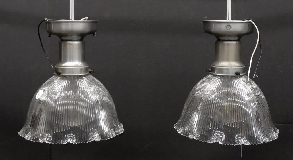 Pair Holophane Drop Shades (1 of 3)