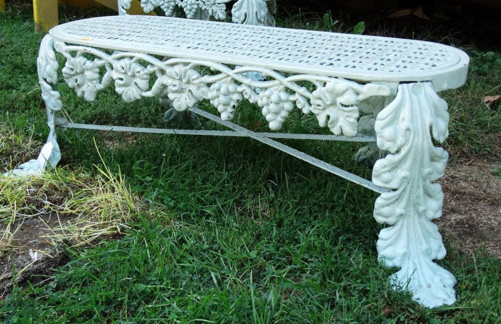 Cast Iron Bench: Cast iron bench. 38" L..