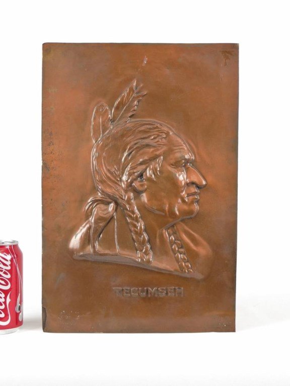Tecumseh Native American Copper Relief (1 of 4)