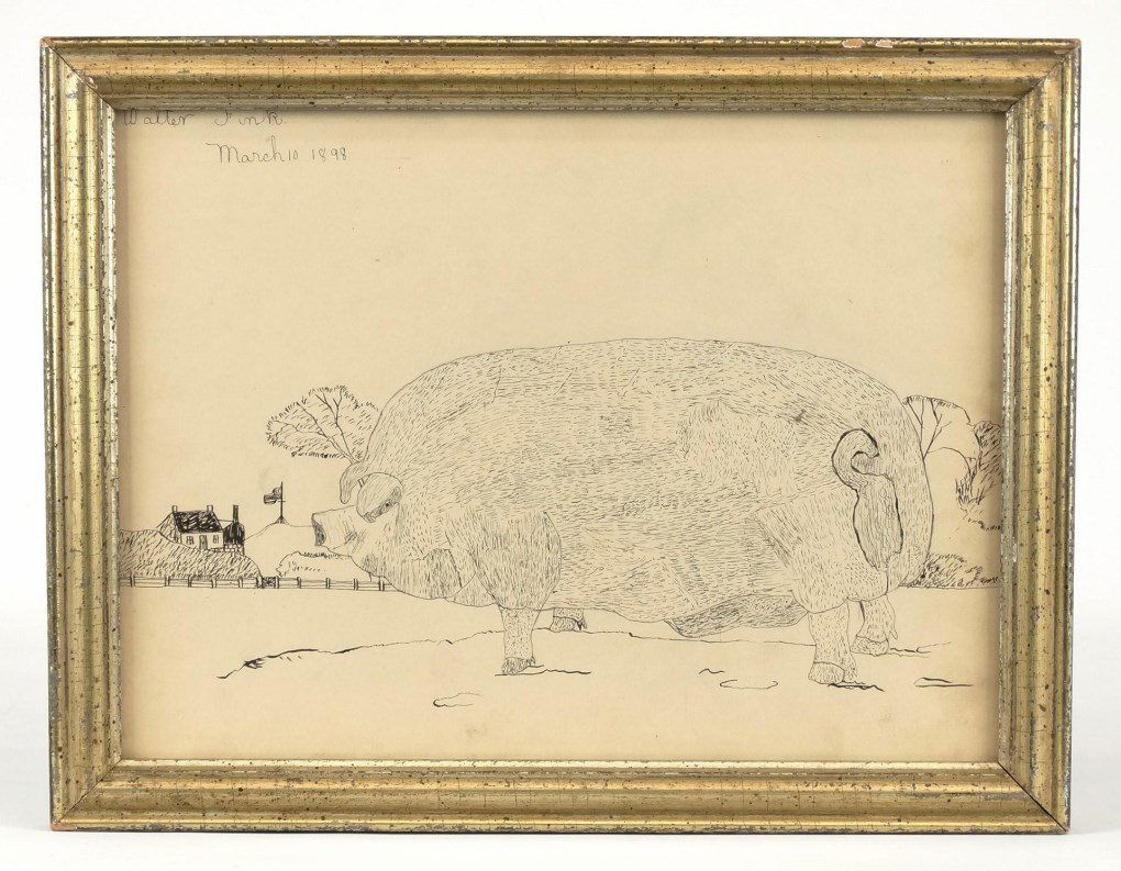 Prize Pig Folk Art Drawing (1 of 6)