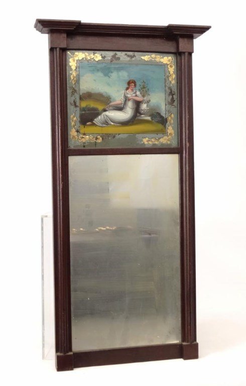 19th c. Federal Reverse Painted Mirror (1 of 5)