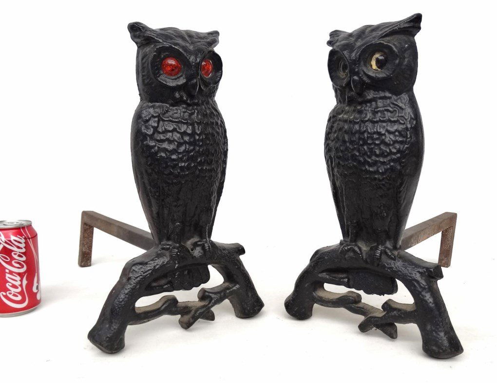 Pair Owl Andirons (1 of 5)