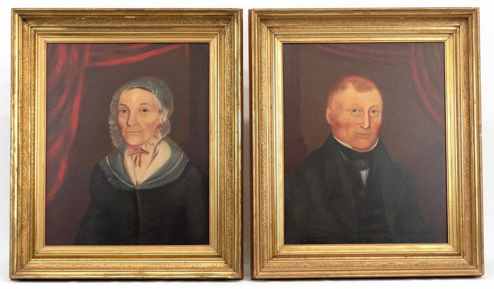 Pair 19th c. Portraits (1 of 10)