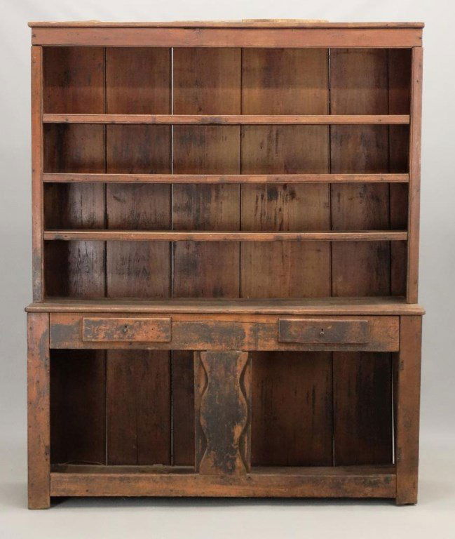 18th c. Butternut Wall Cupboard (1 of 8)