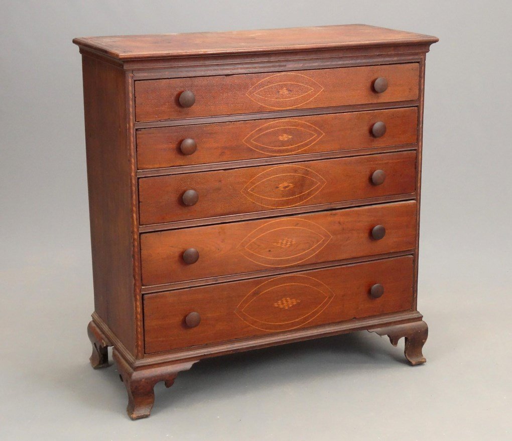 18th c. N.Y.S. Semi-Tall Chest (1 of 10)