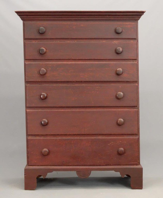 18th c. New Hampshire Tall Chest (1 of 10)