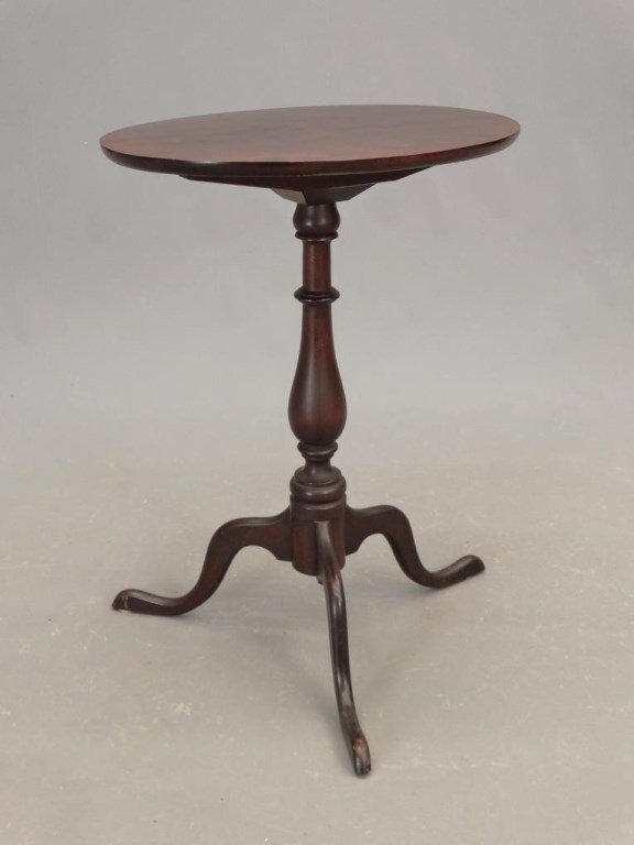 19th c. Cherry Tilt Top Candlestand (1 of 6)