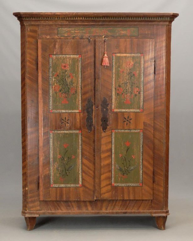 19th c. German Painted Cupboard (1 of 9)