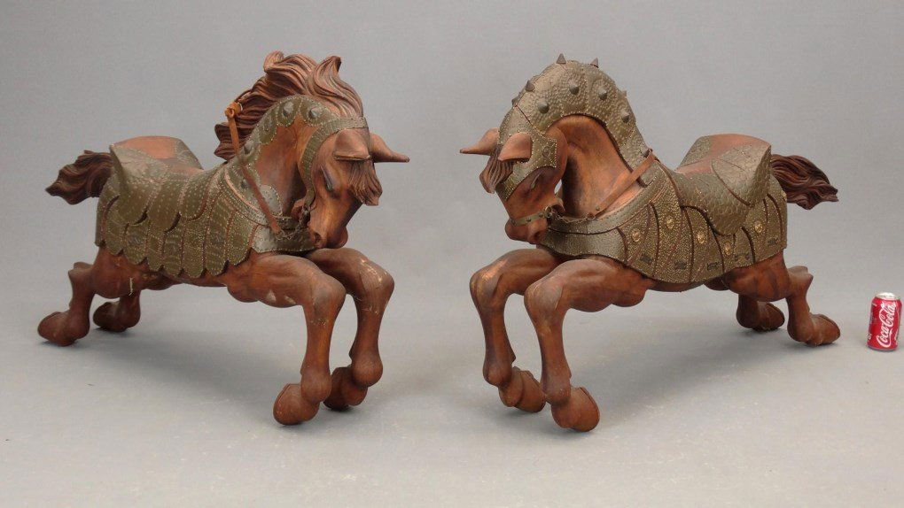 Pair Wooden Horse Figures (1 of 10)