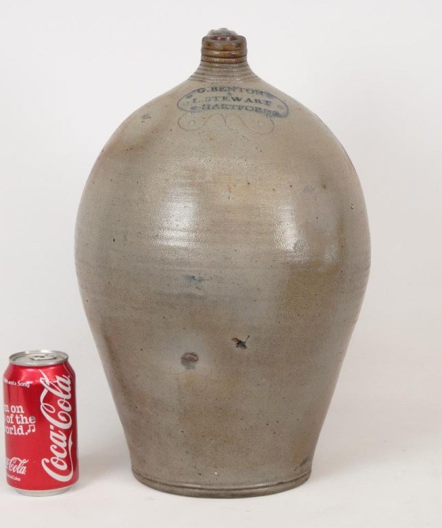 19th c. Stoneware Jug (1 of 8)