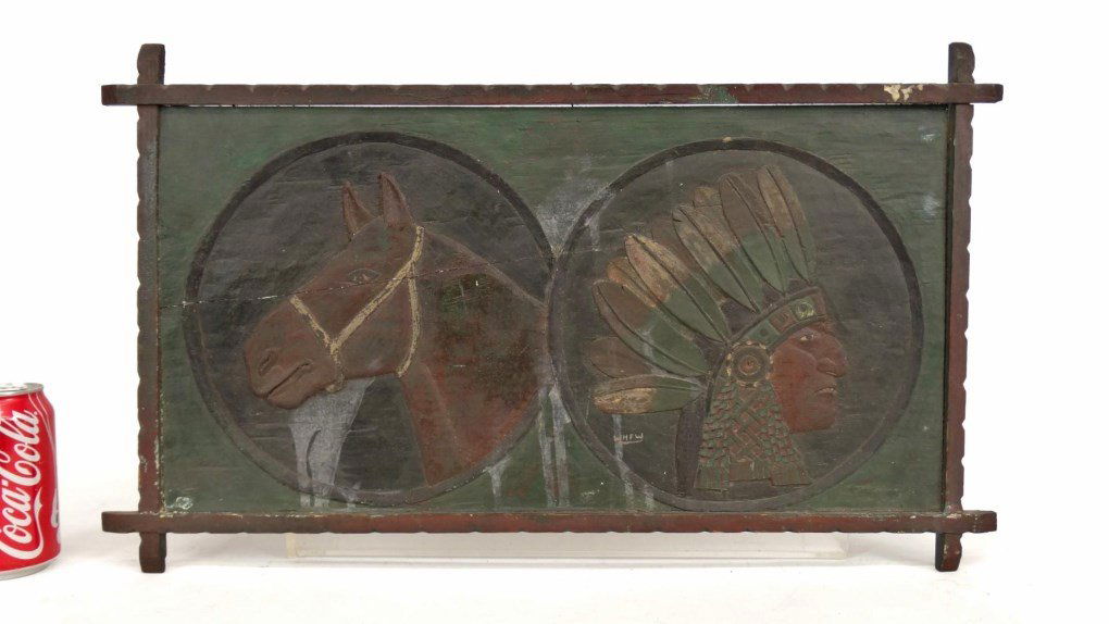 Folk Art Carved Plaque (1 of 6)