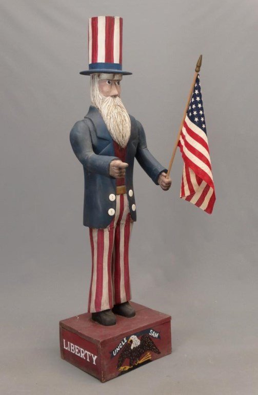 Folk Art Uncle Sam Figure (1 of 10)