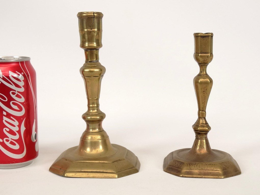 18th c. Brass Candlesticks (1 of 7)