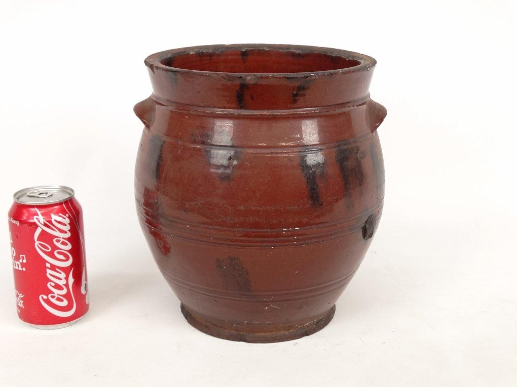 19th c. Redware Crock (1 of 6)