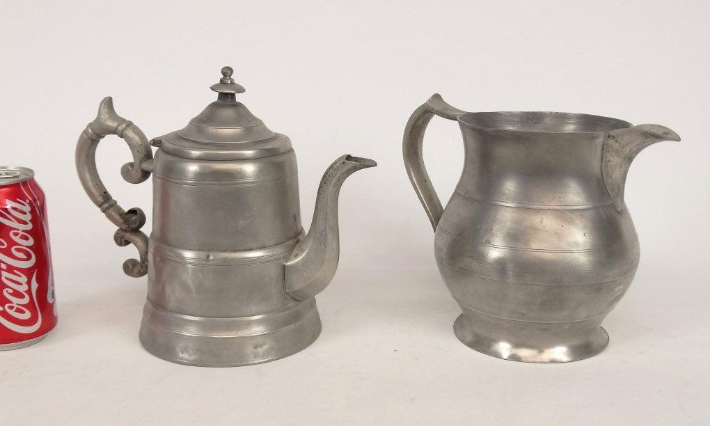 19th c. Pewter Teapots (1 of 7)